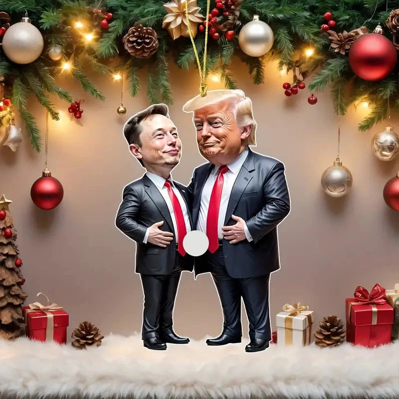 Trump & Musk Acrylic Hanging Ornament Clearance Store For Sale