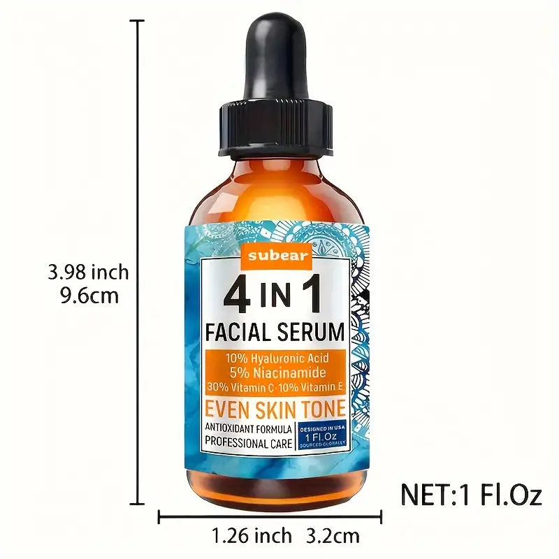 Subear 4-In-1 Facial Serum - Hydrates, Repairs, and Rejuvenates Skin with Hyaluronic Acid For Cheap Pice