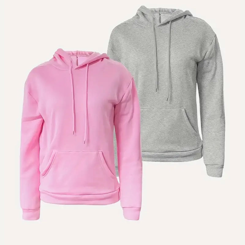 Solid Drawstring Casual Long Sleeve Hoodie Purchase For Sale