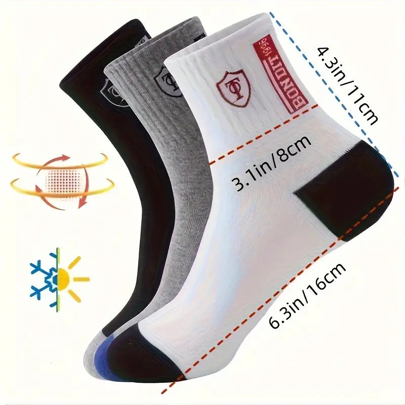 5-Pairs: Stylish Breathable Warm Crew Socks For Men Clearance Best Store To Get