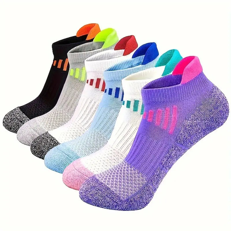 6-Pairs: Low Cut Cushioned Breathable Ankle Socks For Running Cycling Hiking Clearance Low Shipping