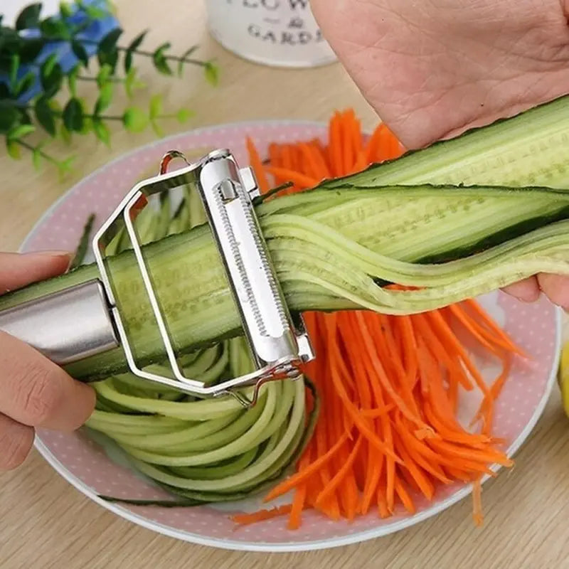 Premium Stainless Steel Vegetable Grater & Peeler Professional