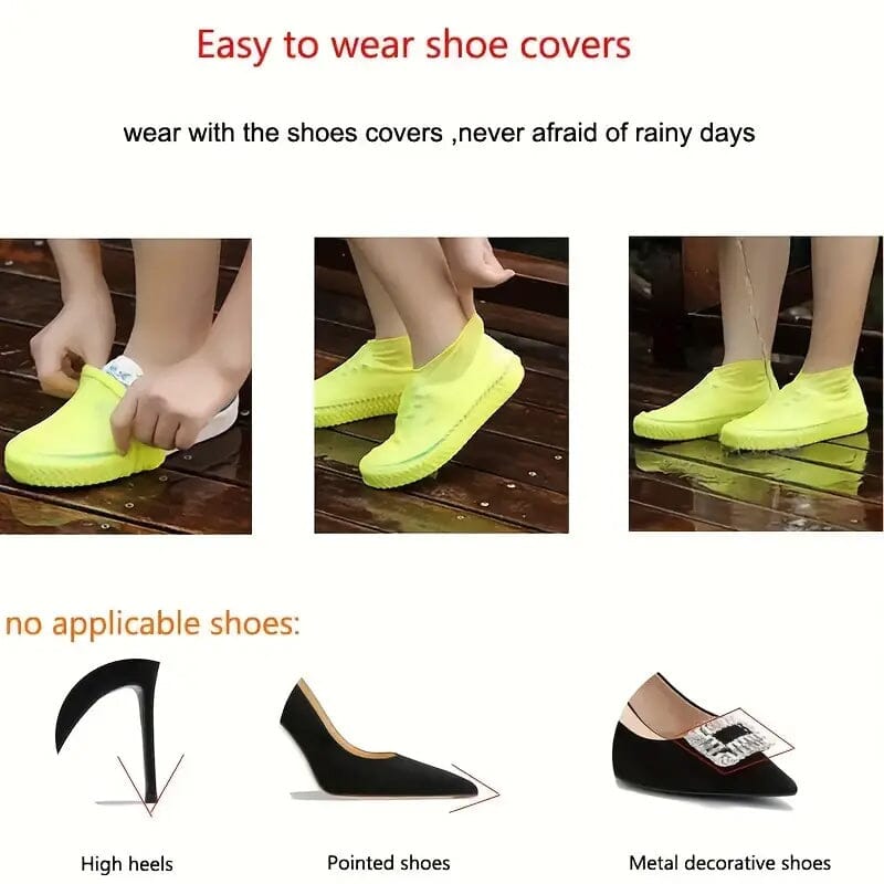 3-Pairs: Outdoor Latex Rain Boots Waterproof Shoe Cover Pay With Paypal Cheap Pice