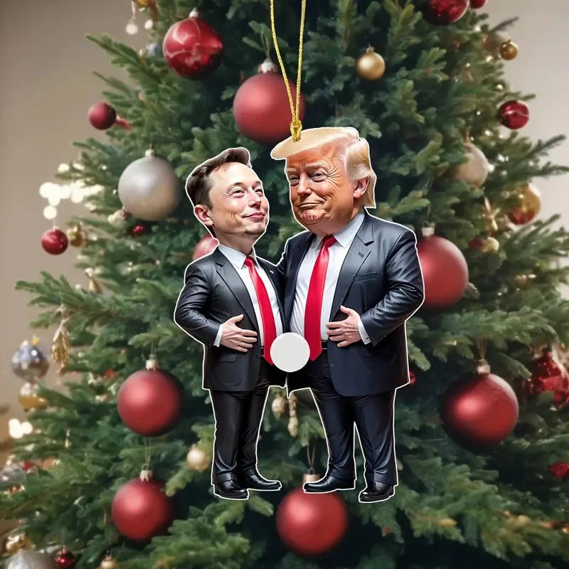 Trump & Musk Acrylic Hanging Ornament Clearance Store For Sale