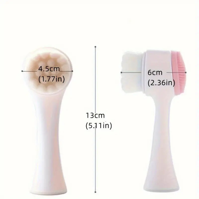 Dual-Sided Face Exfoliating & Deep Pore Cleansing Brush with Soft Bristle & Silicone Facial Scrubber Sale Manchester Great Sale