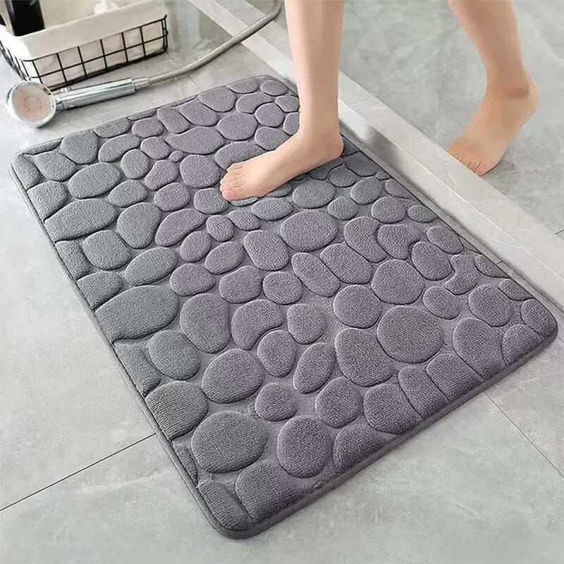 Memory Foam Bath Rug with Cobblestone Embossment Limited Edition