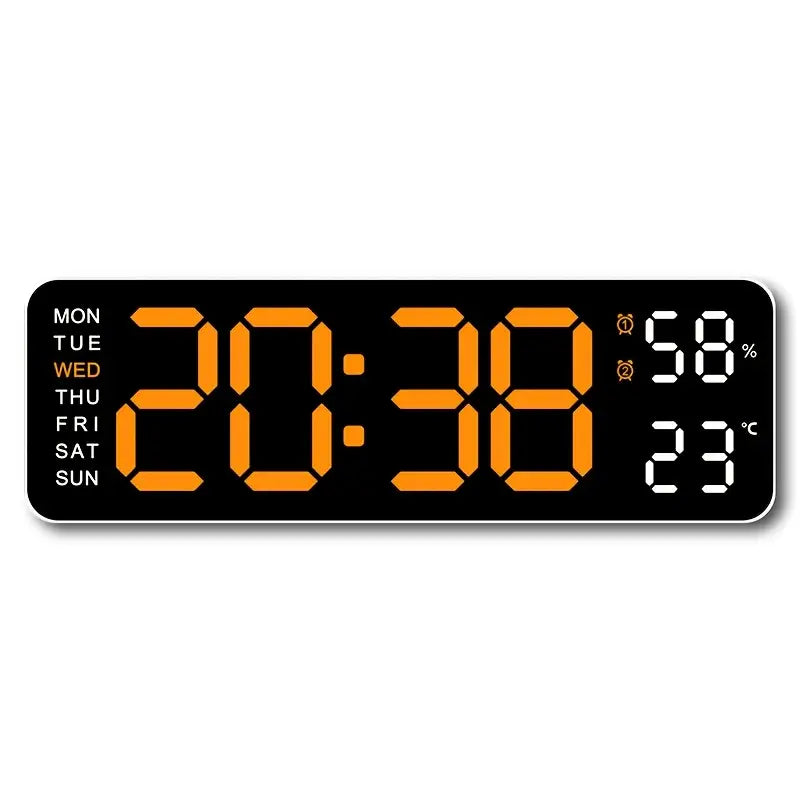 LED Digital Wall Clock with Large Display, Temperature & Humidity, Auto Light Sensor Many Kinds Of Cheap Pice