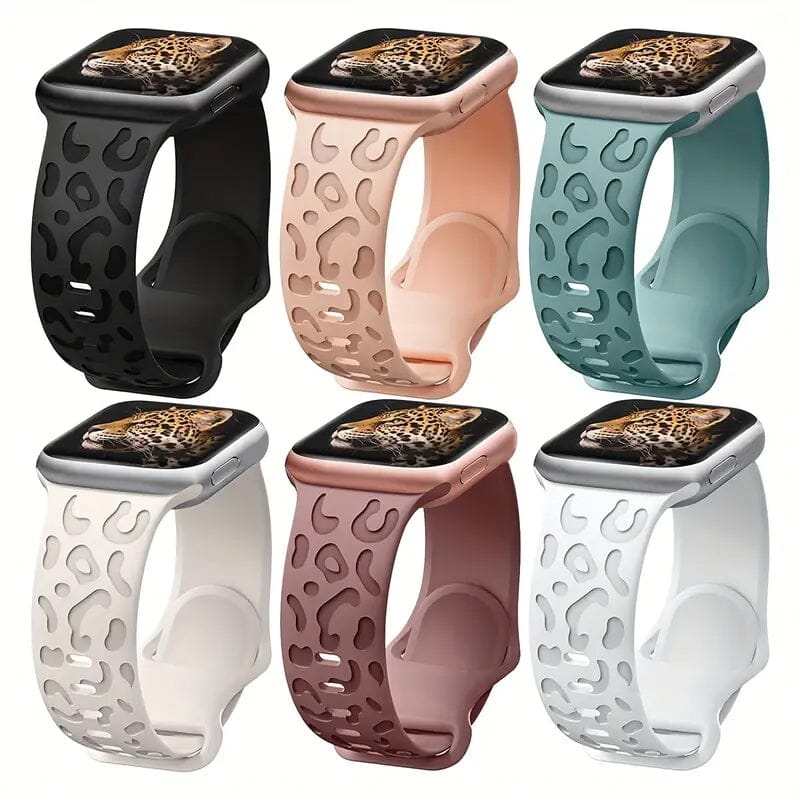 Leopard Engraved Replacement Band Compatible with iWatch Cheap Sale Exclusive