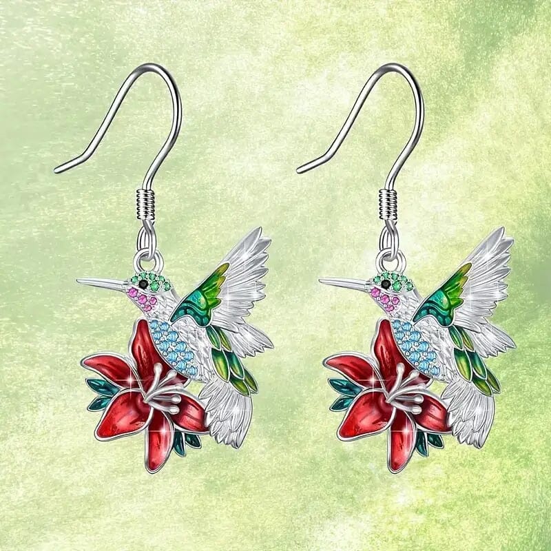 Stylish Hummingbird and Saffron Earrings For Sale Cheap Online