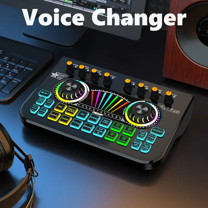 Audio Mixer, Live Sound Card And Audio Interface With DJ Mixer Effects And Voice Changer Cheap Sale Supply