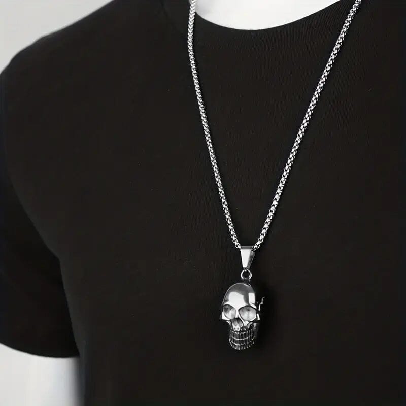 Men's Titanium Steel Skull Necklace Outlet Official Site