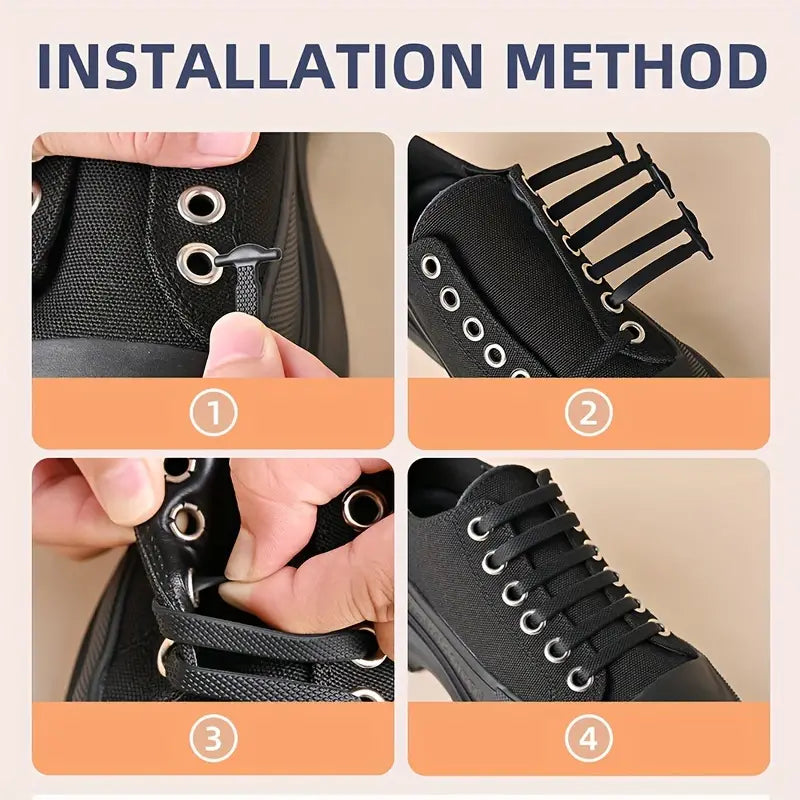 16-Pieces Set: Silicone Elastic Shoe Laces - Free-Tie for Skate, Casual and Sneakers Shoes Cheap Good Selling