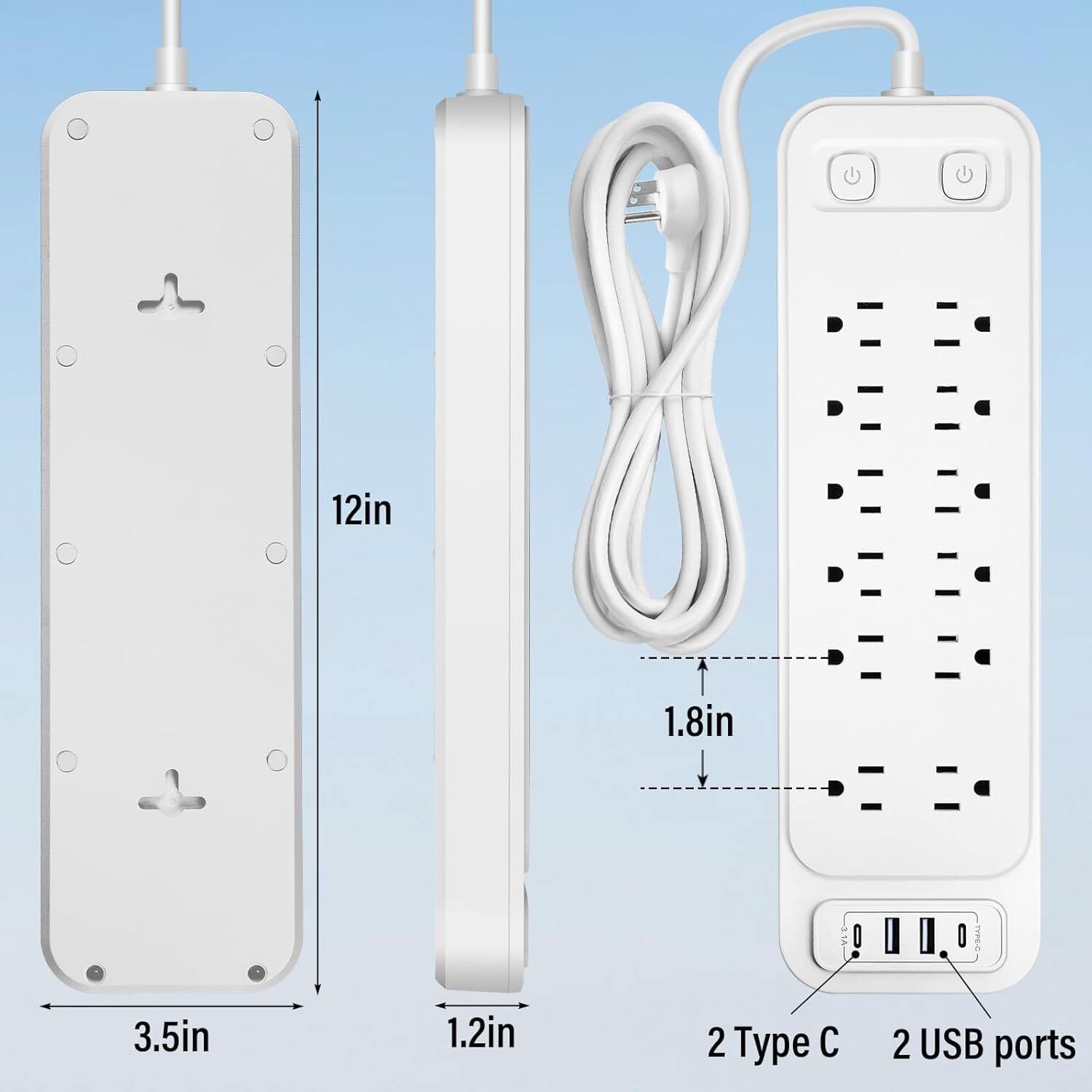 Power Strip with Surge Protector Extension Cord Release Dates Sale Online