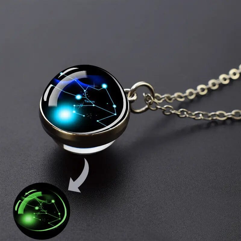 Glow-in-the-Dark Zodiac Pendant Necklace Many Kinds Of Sale Online