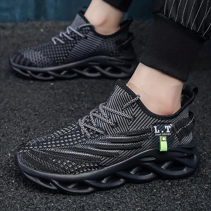 Men's Knit Breathable Lace Up Running Shoes Buy Cheap Footlocker Pictures