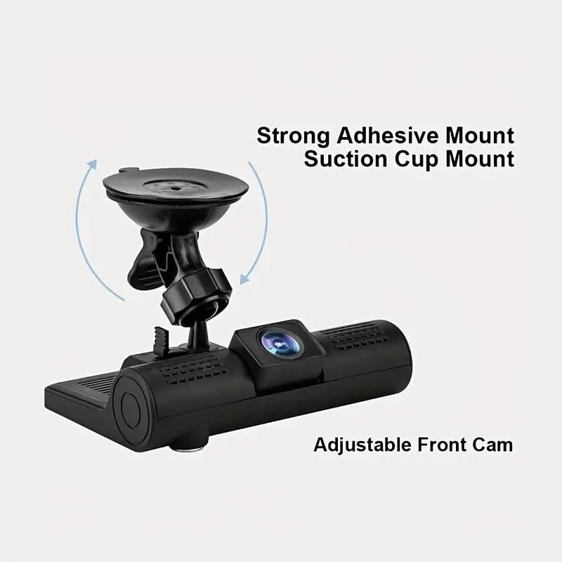 Two-Lens HD Night Vision Driving Recorder with Suction Cup Installation + 32G Card In China