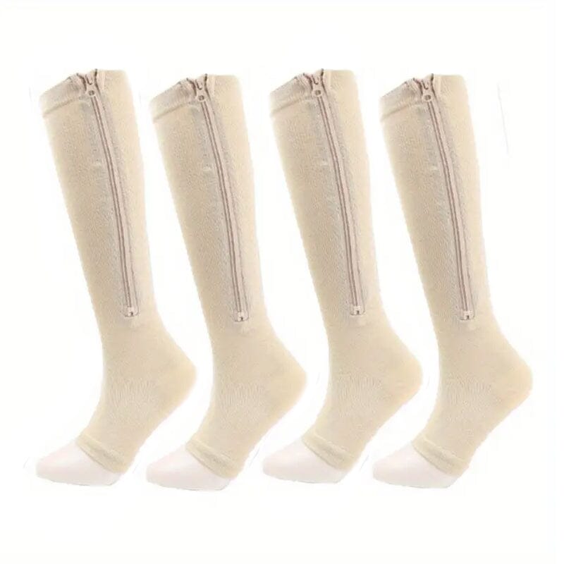 2-Pairs: Women's Open Toe Sports Compression Socks Outlet Store Cheap Pice