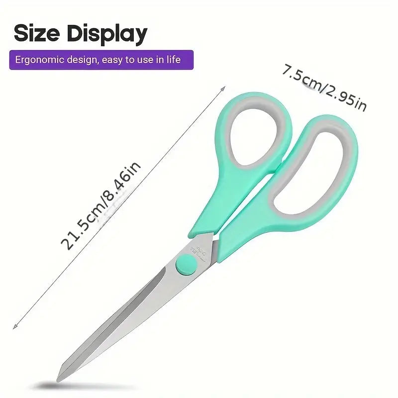 3-Pack: 8-Inch Multi-Purpose Scissors Set, Sharp Stainless Steel with Comfort Grip Handle Cheap Shop