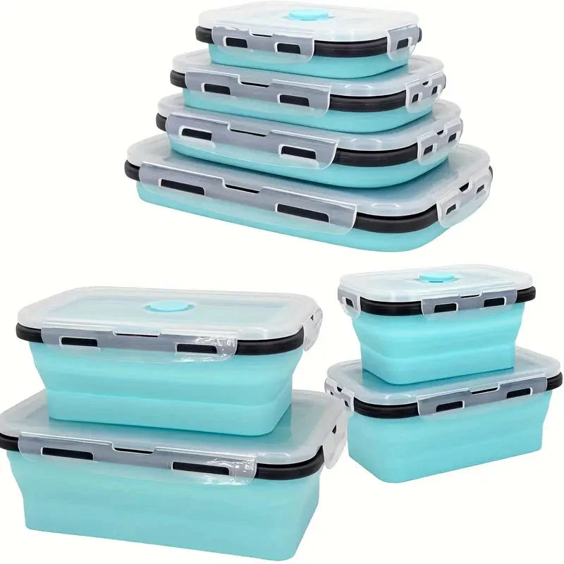 4-Piece Set: Plastic Food Storage Containers With Lids Authentic Cheap Pice