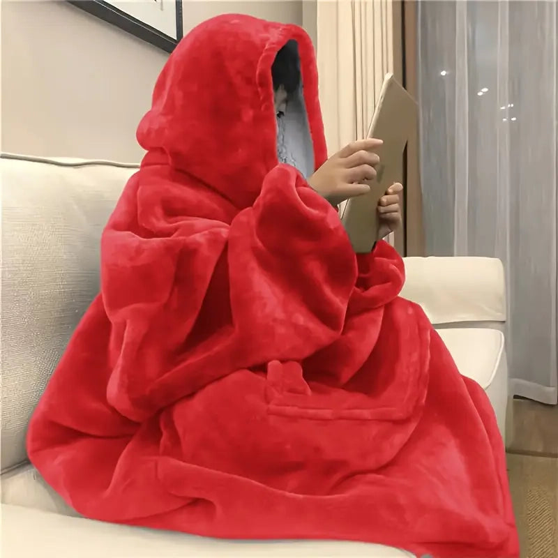 Ultra-Soft Sherpa Fleece Hoodie Blanket - Cozy Oversized Wearable Snuggle Sweatshirt Hot Sale Online