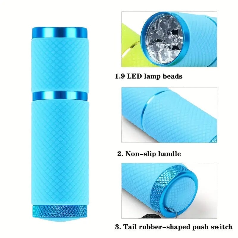 Portable Mini Flashlight Nail Lamp with 9 Lamp Beads Cheap Sale Visit