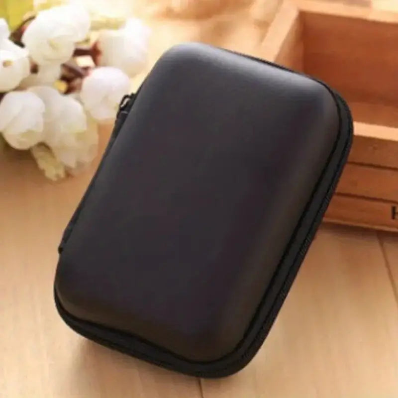 Mini Travel Portable Zippered Earphone, Coin, Jewelry, Accessory Box Clearance Footaction