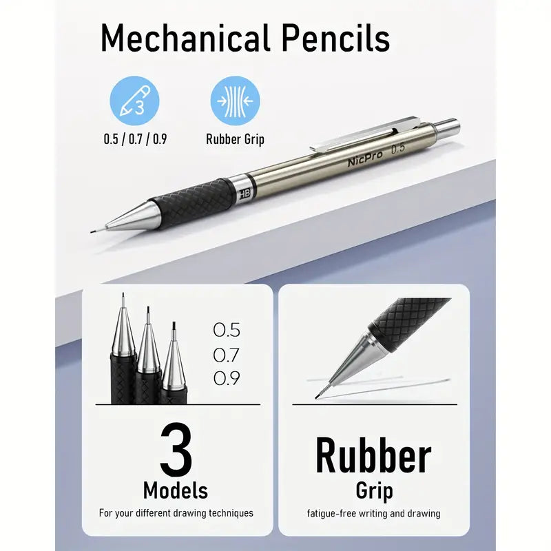 Nicpro Art Mechanical Pencil Set for Writing, Sketching, Drawing With Lead Refills Case From China For Sale