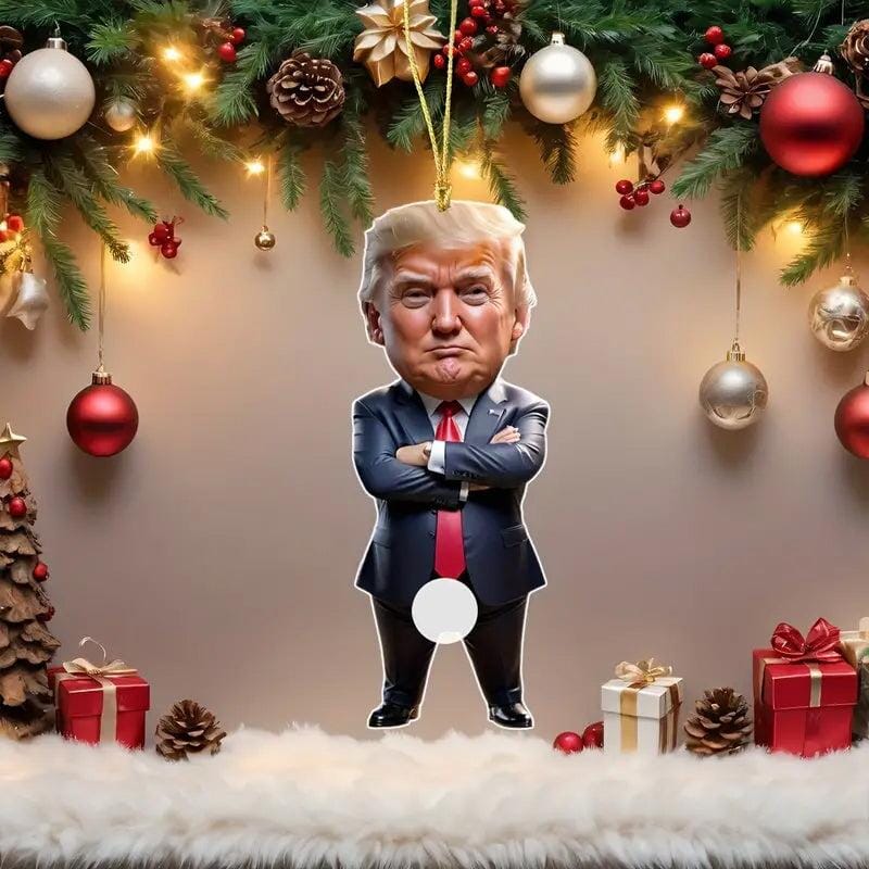 Standing Trump Acrylic Ornament Christmas Tree Hanging Decor Outlet Big Discount