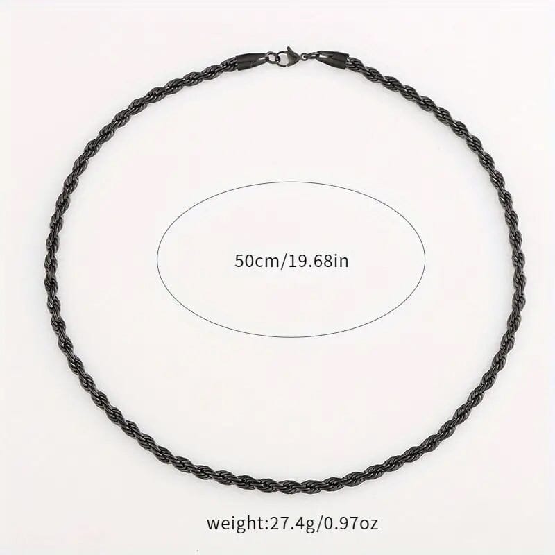 Black Chain Style Titanium Steel Fashion Necklace for Men Free Shipping Footlocker Finishline