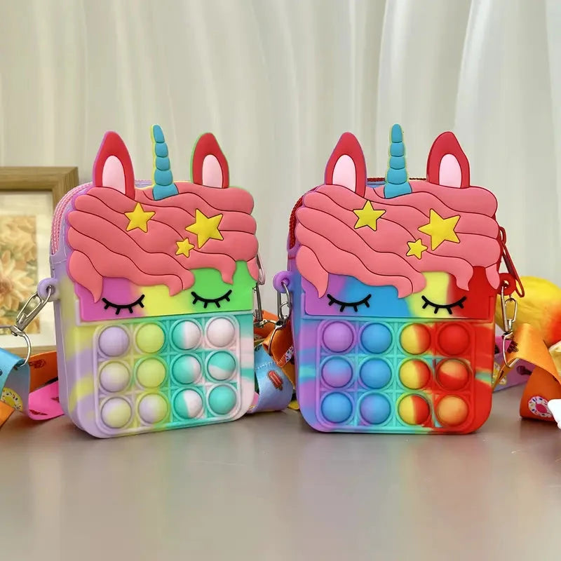 Unicorn Crossbody Bag with Pop Fidget Buttons Very Cheap