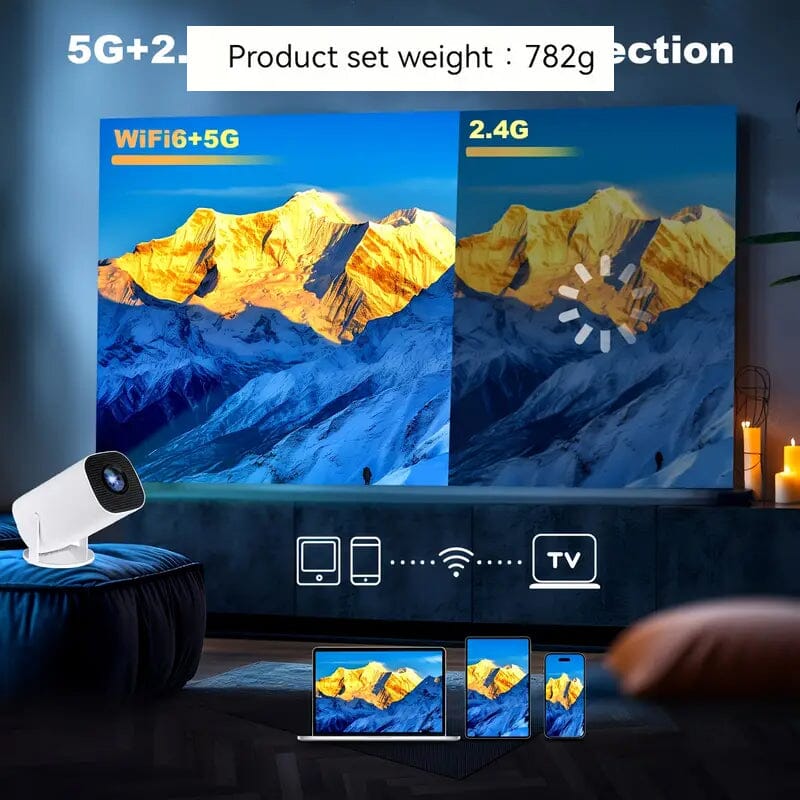 Portable 4K Mini Projector 180° Rotation Cheap Eastbay