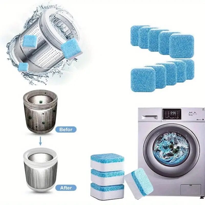 12-Pieces: Effervescent Washing Machine Cleaner Tablets Best Sale Cheap Online