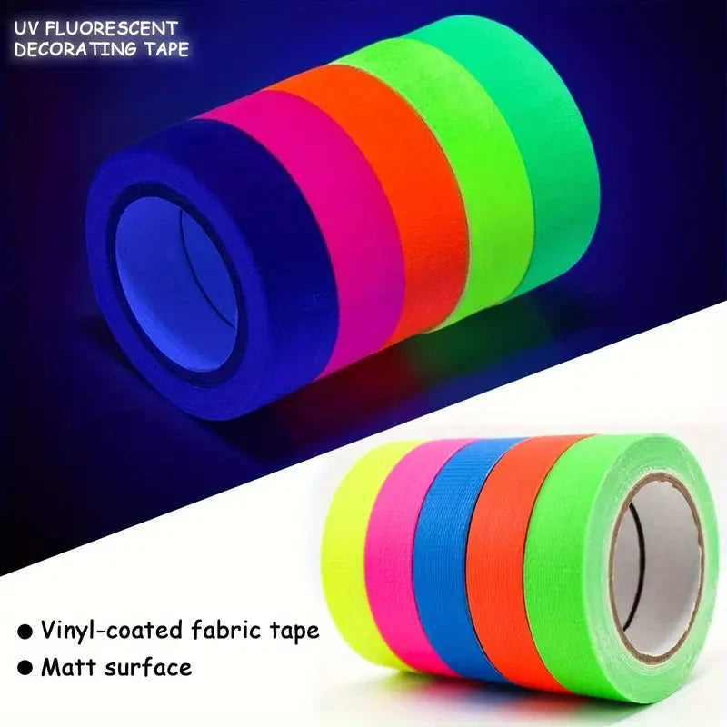 5-Pack:  Fluorescent Light Tape for Party Decorations, Birthdays & Crafts Buy Cheap For Nice