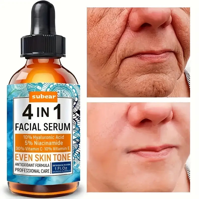 Subear 4-In-1 Facial Serum - Hydrates, Repairs, and Rejuvenates Skin with Hyaluronic Acid For Cheap Pice