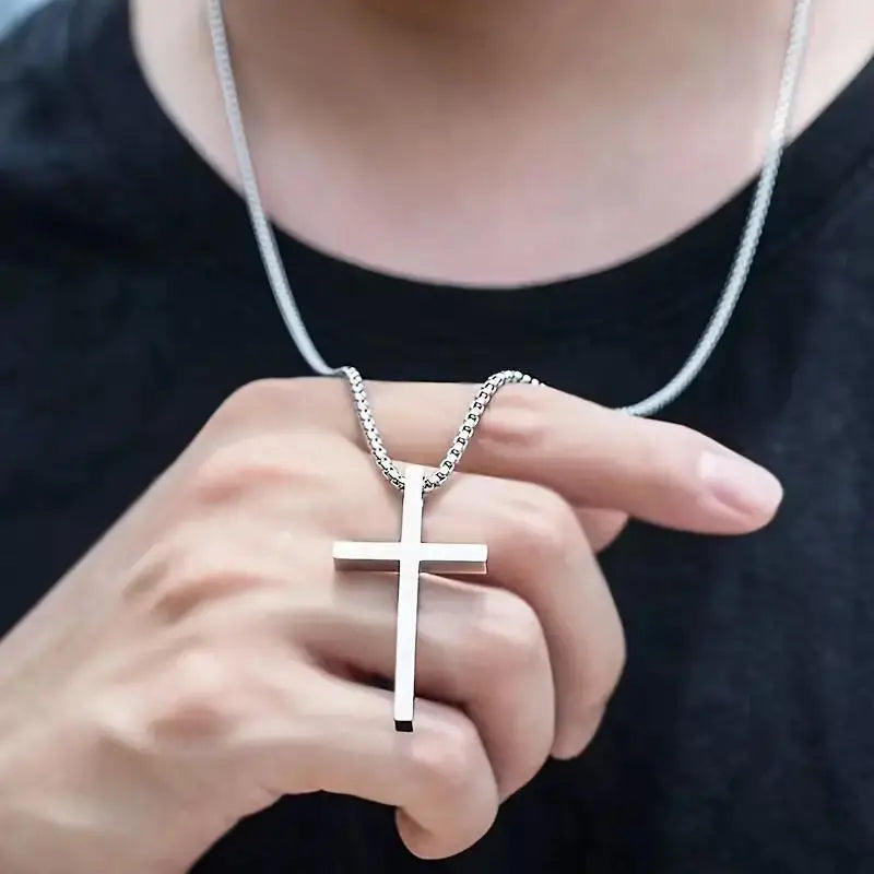 Men's Fashion Stainless Steel Cross Pendant Necklace Buy Online