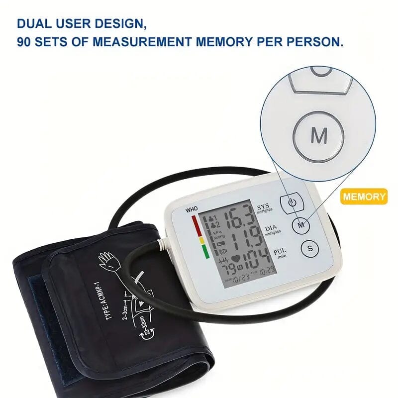 Automatic Upper Arm Blood Pressure Monitor with Heart Rate Sale Online Online