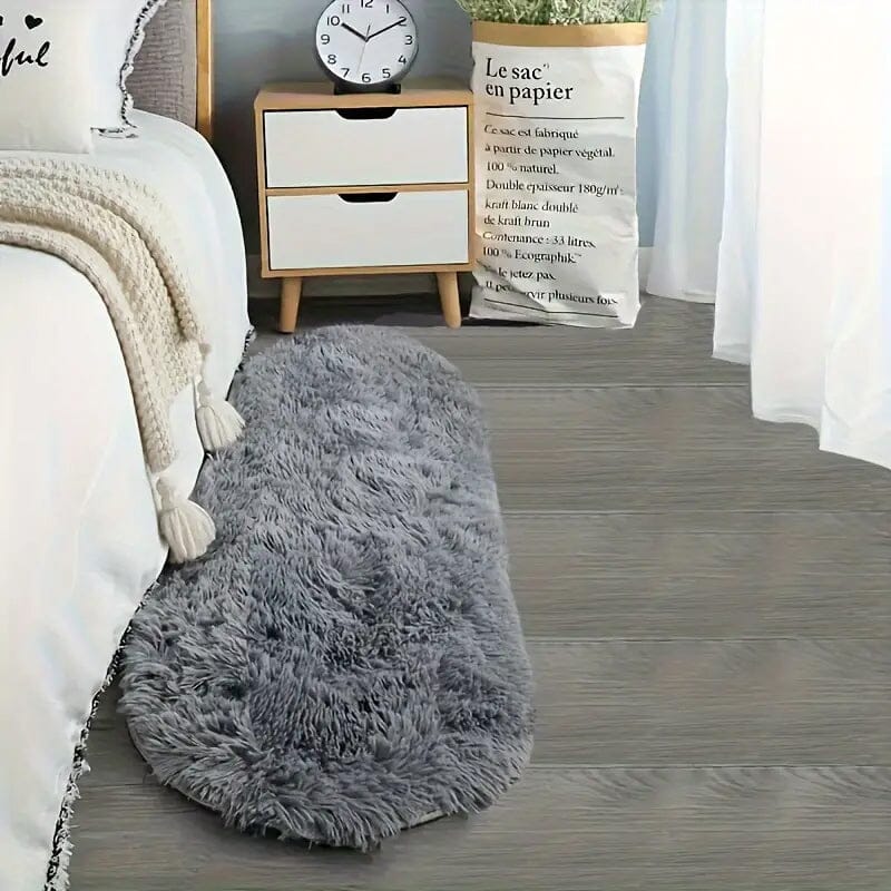 Luxurious Soft Faux Fur Oval Area Rug Clearance Marketable