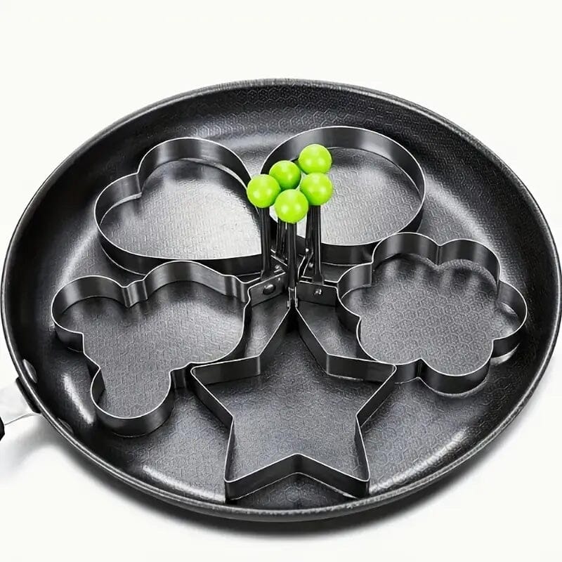 6-Pieces: Creative Stainless Steel Egg Cooking Ring Set Visa Payment