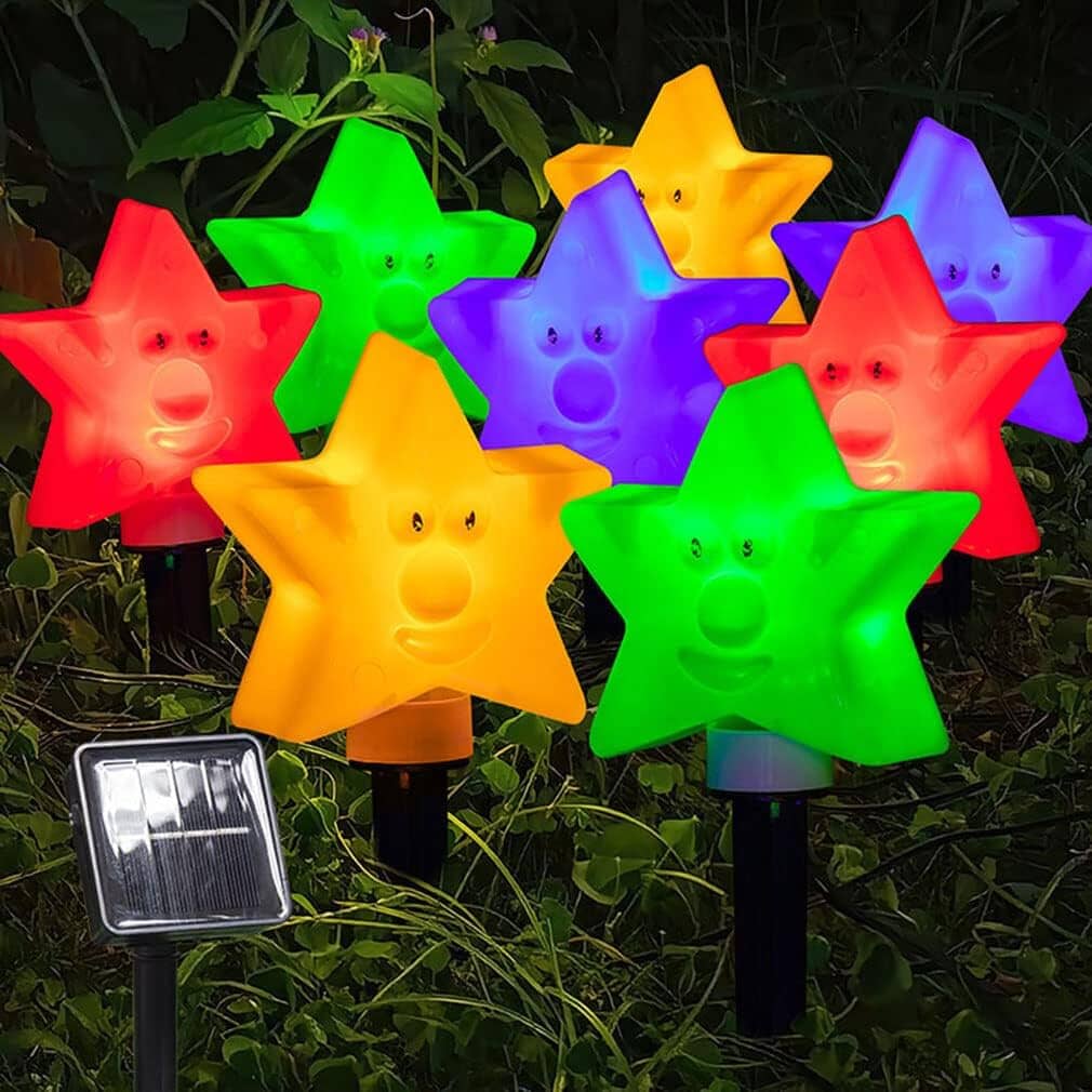 8-Pack: Solar Powered Star Lights 8 Modes Landscape Pathway Stake Lights Cheap Sale Ebay