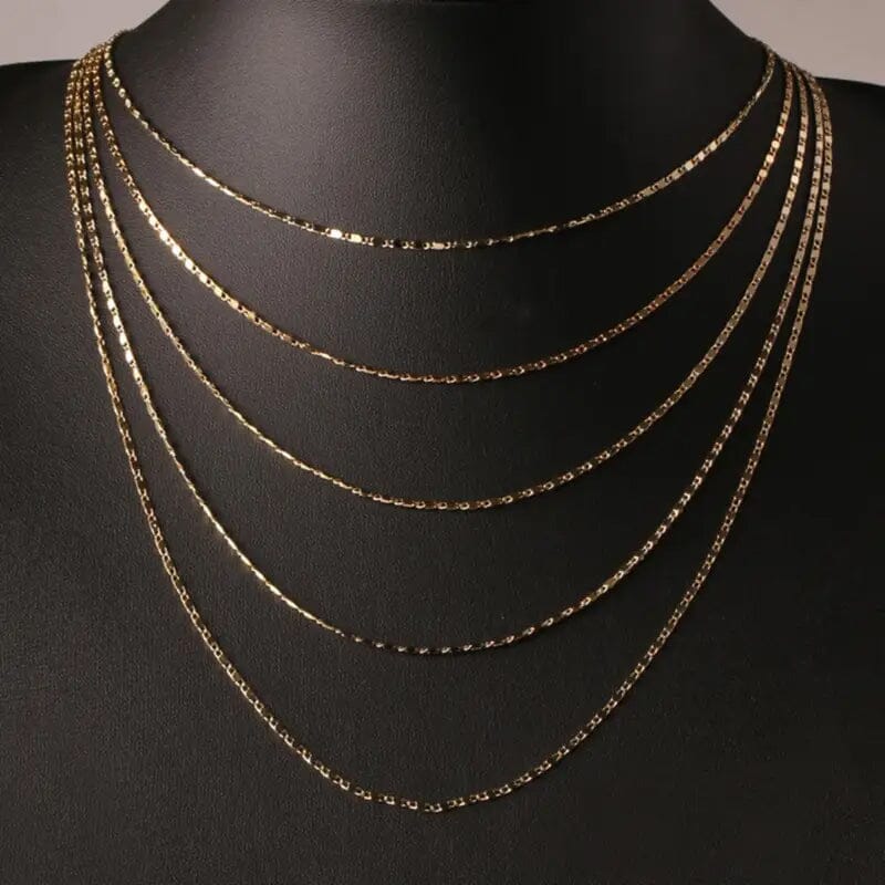 Italian 18K Gold Plated Punk Chain Necklace Outlet Free Shipping Authentic