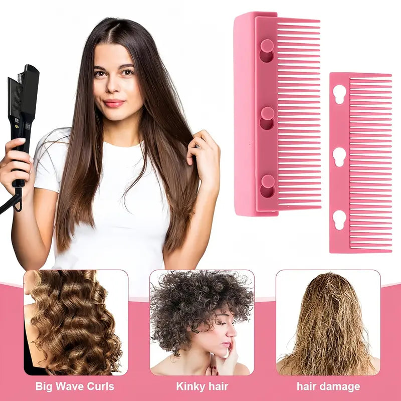 Flat Iron Comb, ABS Plastic Handle Hair Straightener Comb Attachment Cheap Sale Comfortable