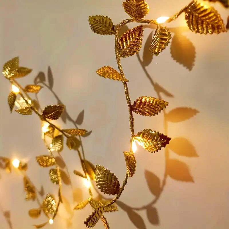 20 LED Golden Leaf Fairy Lights Sale Recommend