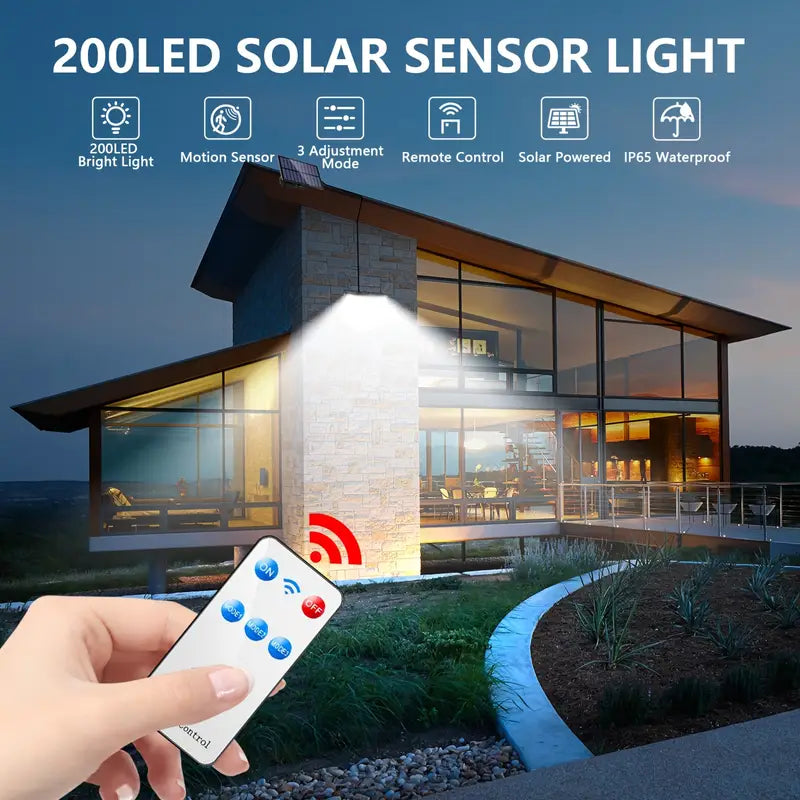 2-Pack: 328 LED/3Modes Upgraded Split Solar Motion Sensor Light Outdoor with Remote Free Shipping With Credit Card