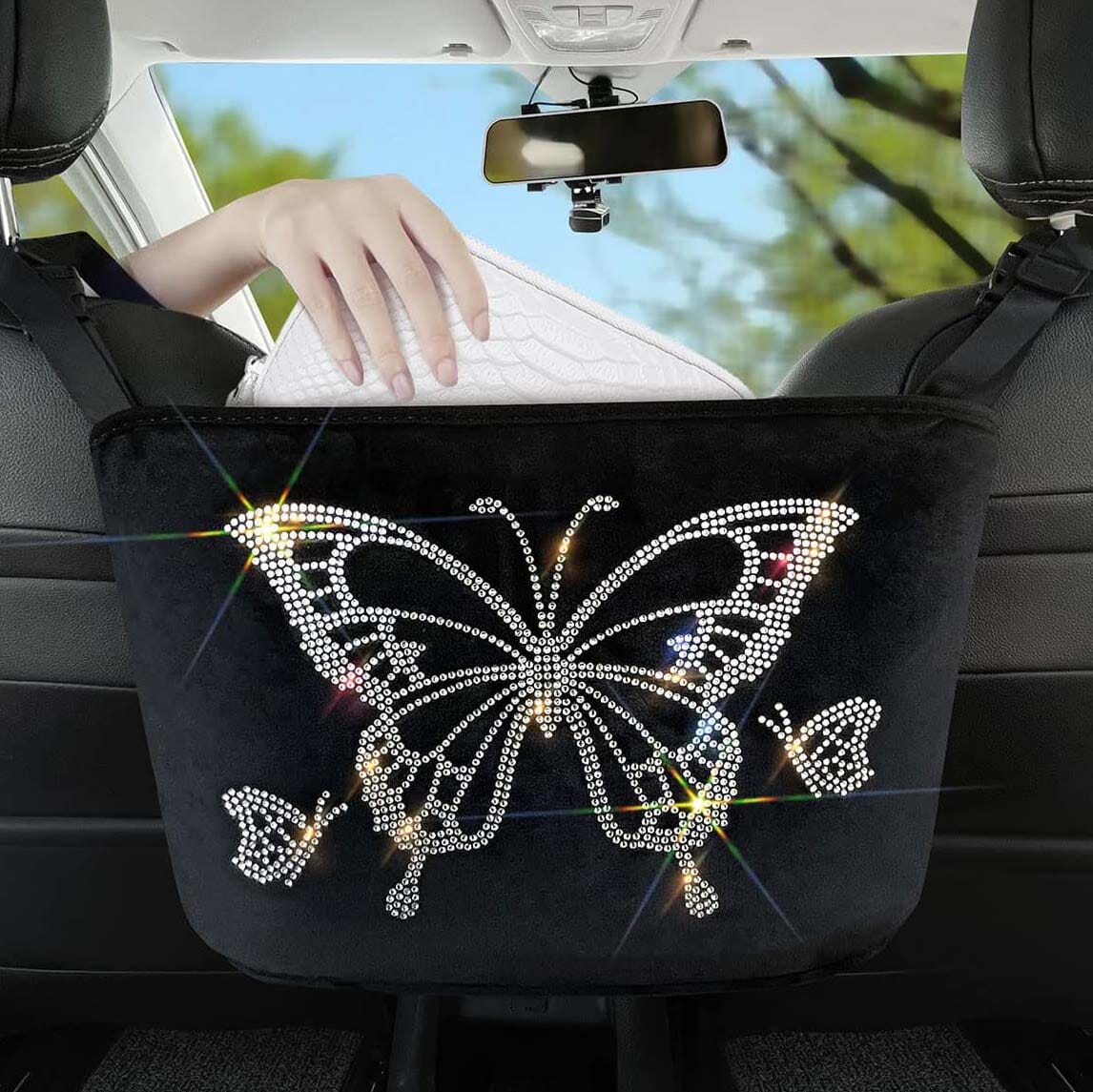 Car Net Backseat Pocket Handbag Holder and Organizer Between Seats Clearance Wholesale Pice