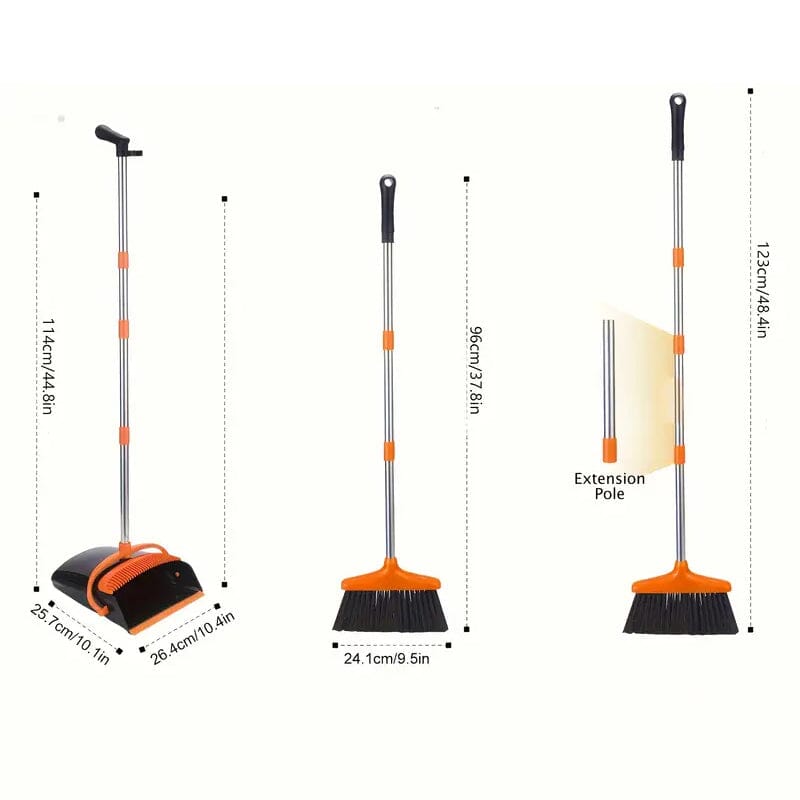 Deluxe Stand Up Broom and Dustpan Set Low Pice Cheap Online