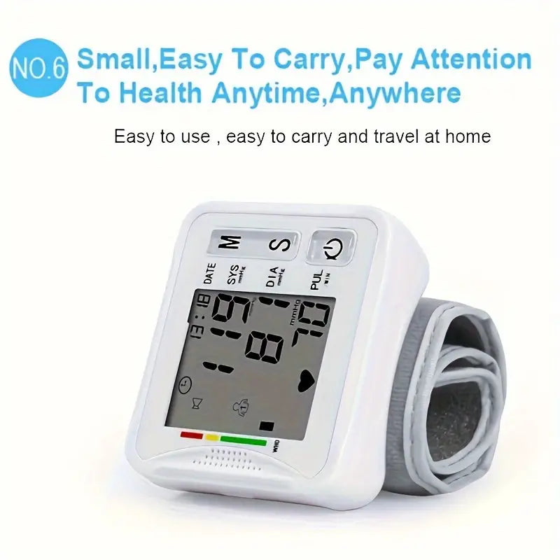 Wrist Blood Pressure Monitor with LCD Display, Adjustable Cuff with Irregular Heartbeat Detection Cheap Free Shipping