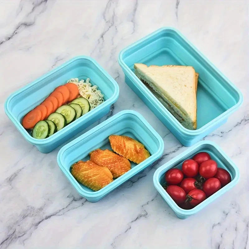 4-Piece Set: Plastic Food Storage Containers With Lids Authentic Cheap Pice