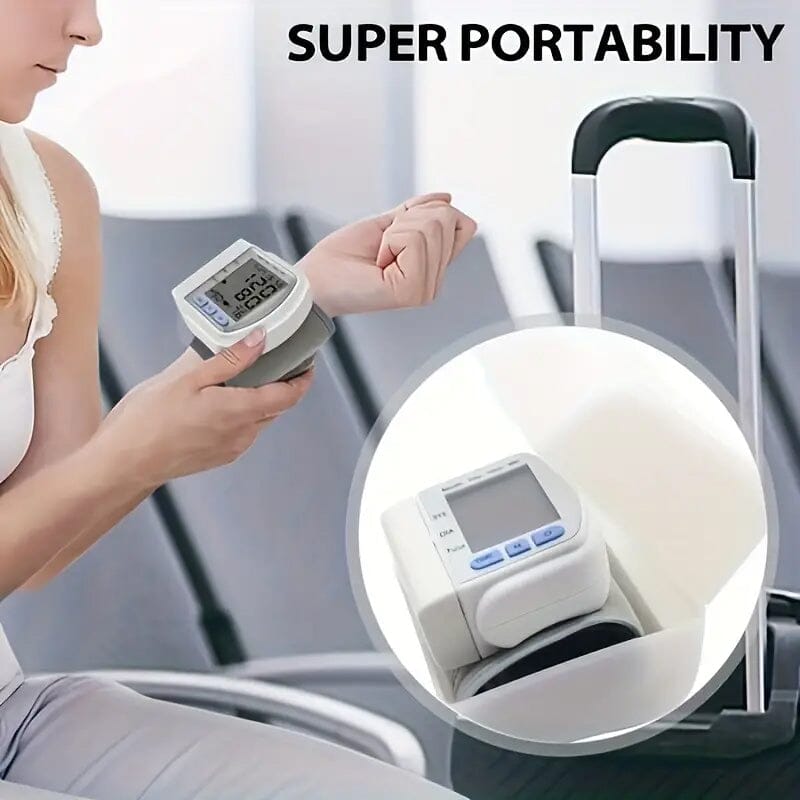 Automatic Digital Wrist Blood Pressure Monitor with Large LCD Display and Adjustable Cuff Cheap Online Store Manchester