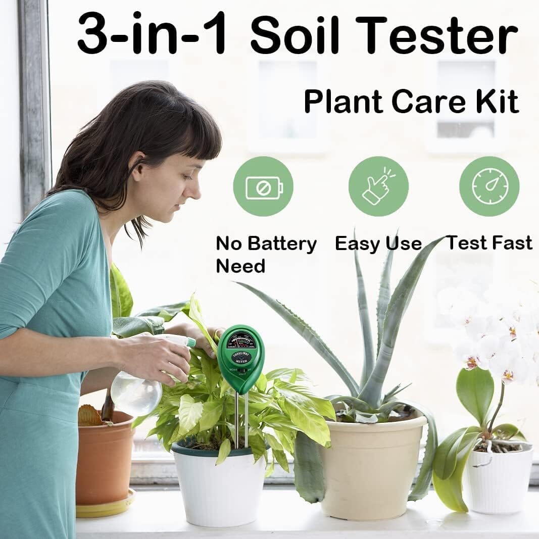 3-in-1 Soil Moisture Meter Probe Tester pH/Light for Plants Manchester Great Sale Online