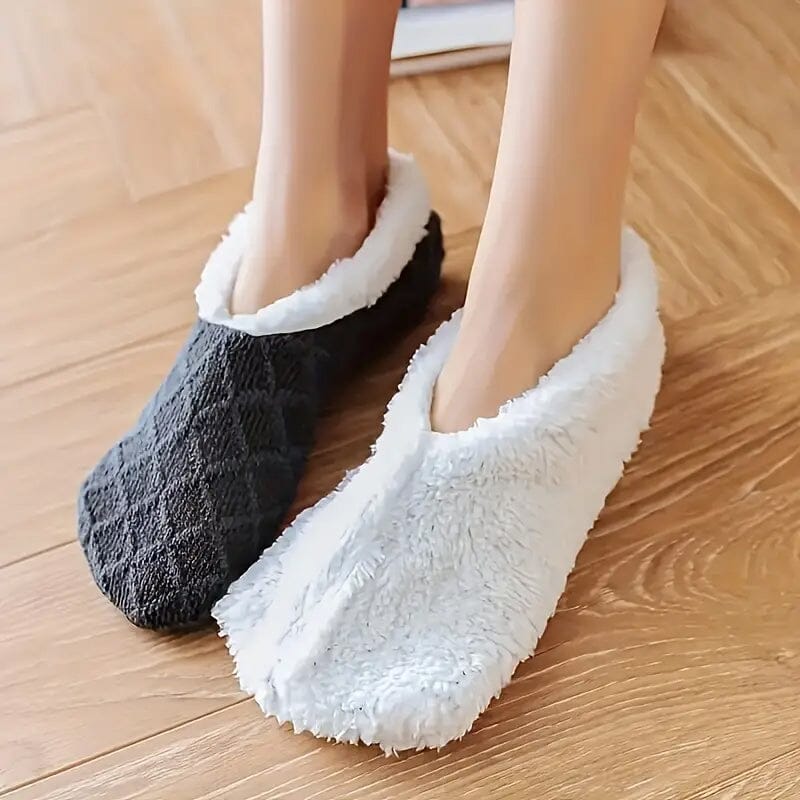 Women's Autumn Winter Plush Lined Indoor Low Cut Socks Online Cheap Quality